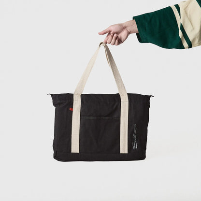 Tote Bag Esencial Zipper - Black - Cremallera y Protección