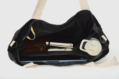 Tote Bag Esencial Zipper - Black - Cremallera y Protección