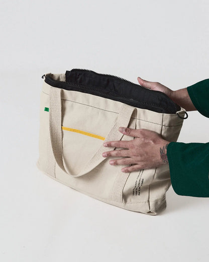 Tote Bag Esencial  Zipper - RAW - Cremallera y Protección