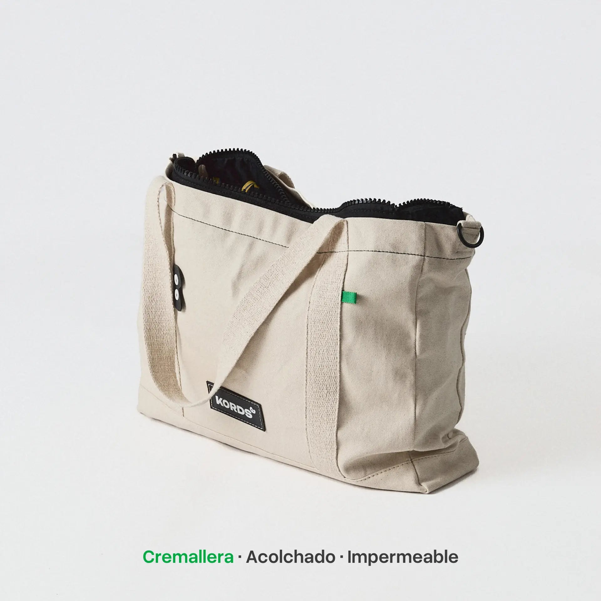 Tote Bag Esencial  Zipper - RAW - Cremallera y Protección